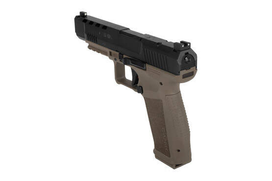 Canik METE SFX 9mm 5.2" Pistol has a polymer FDE frame